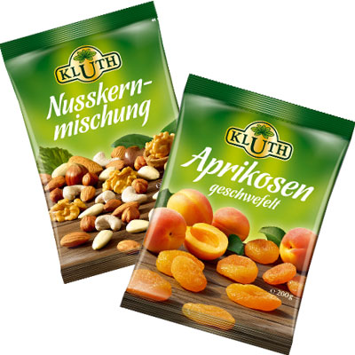 KLUTH Beutel Nusskernmischung und Aprikosen