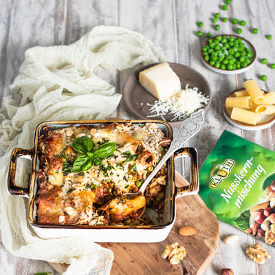 Bild Pasta al forno mit Erbsen und Hackfleisch