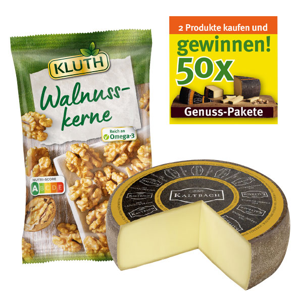 Tüte Walnusskerne von KLUTH mit Käse von Kaltenbach